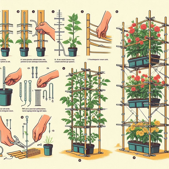 انواع داربست گیاهان و طریقه ساخت آنها 
